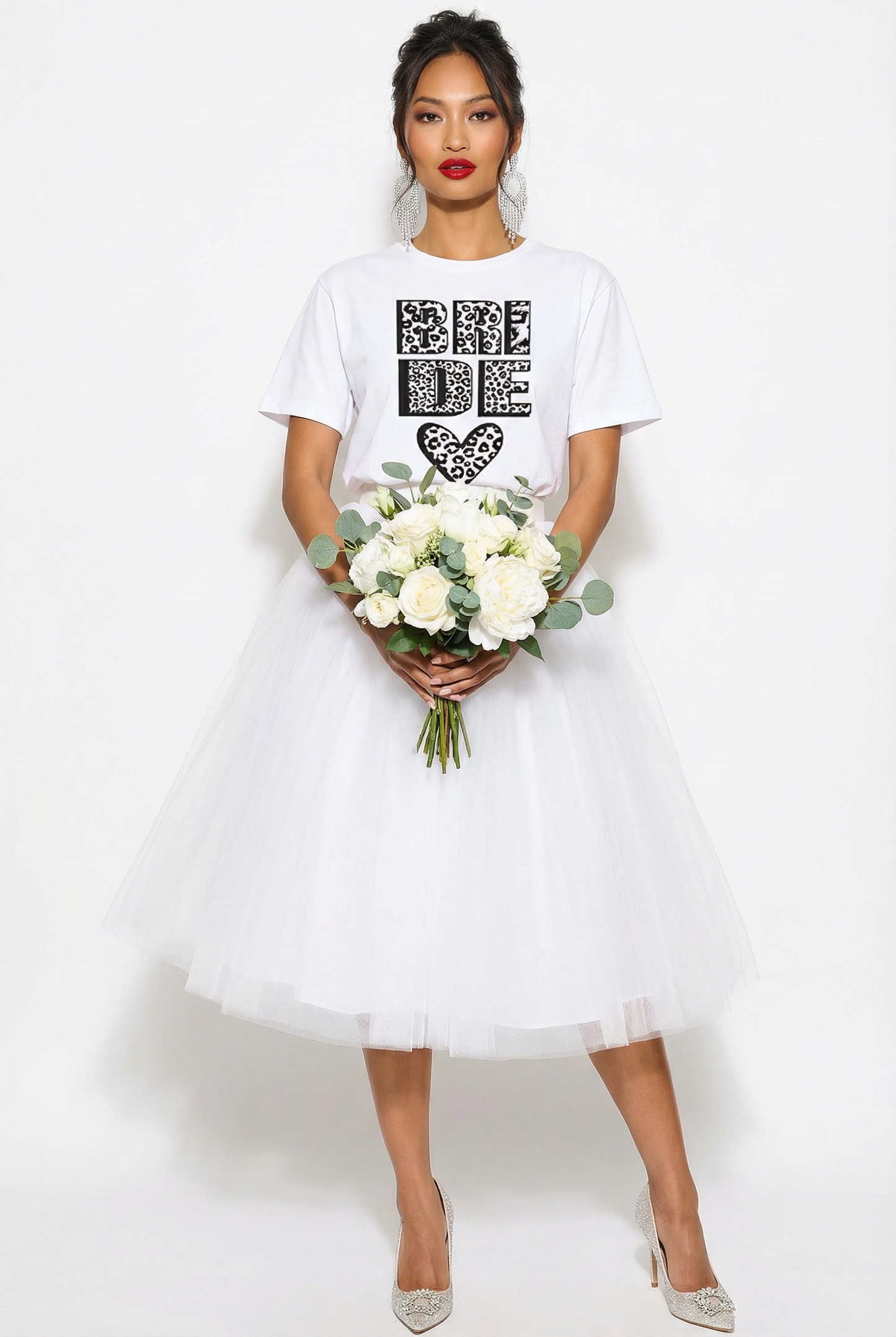Happily Ever Wild Bride T-Shirt In White