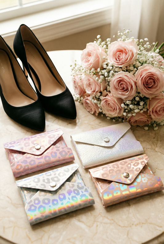 Iridescent Leopard Envelope Card Holder