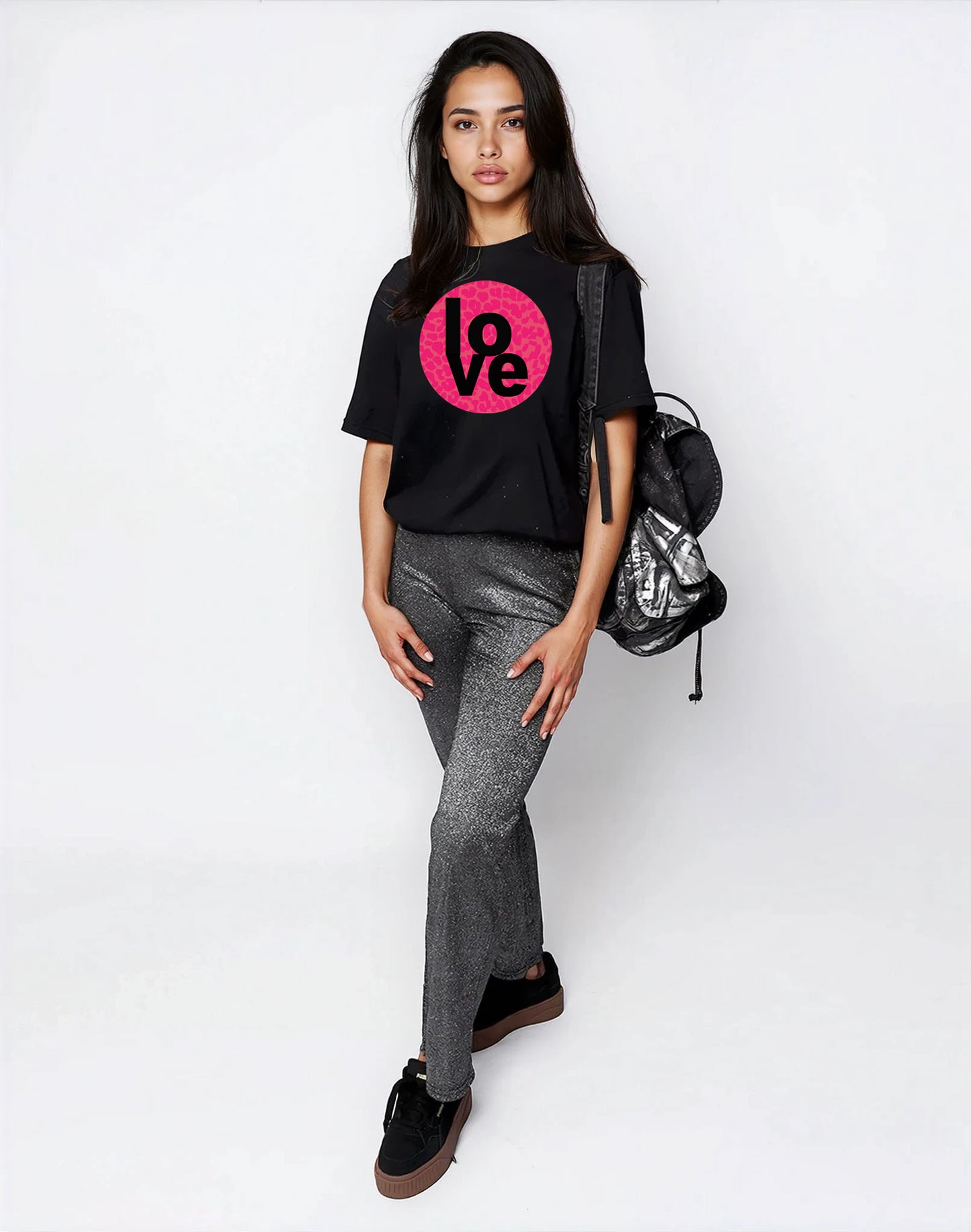 Wild About Love T-Shirt in Black