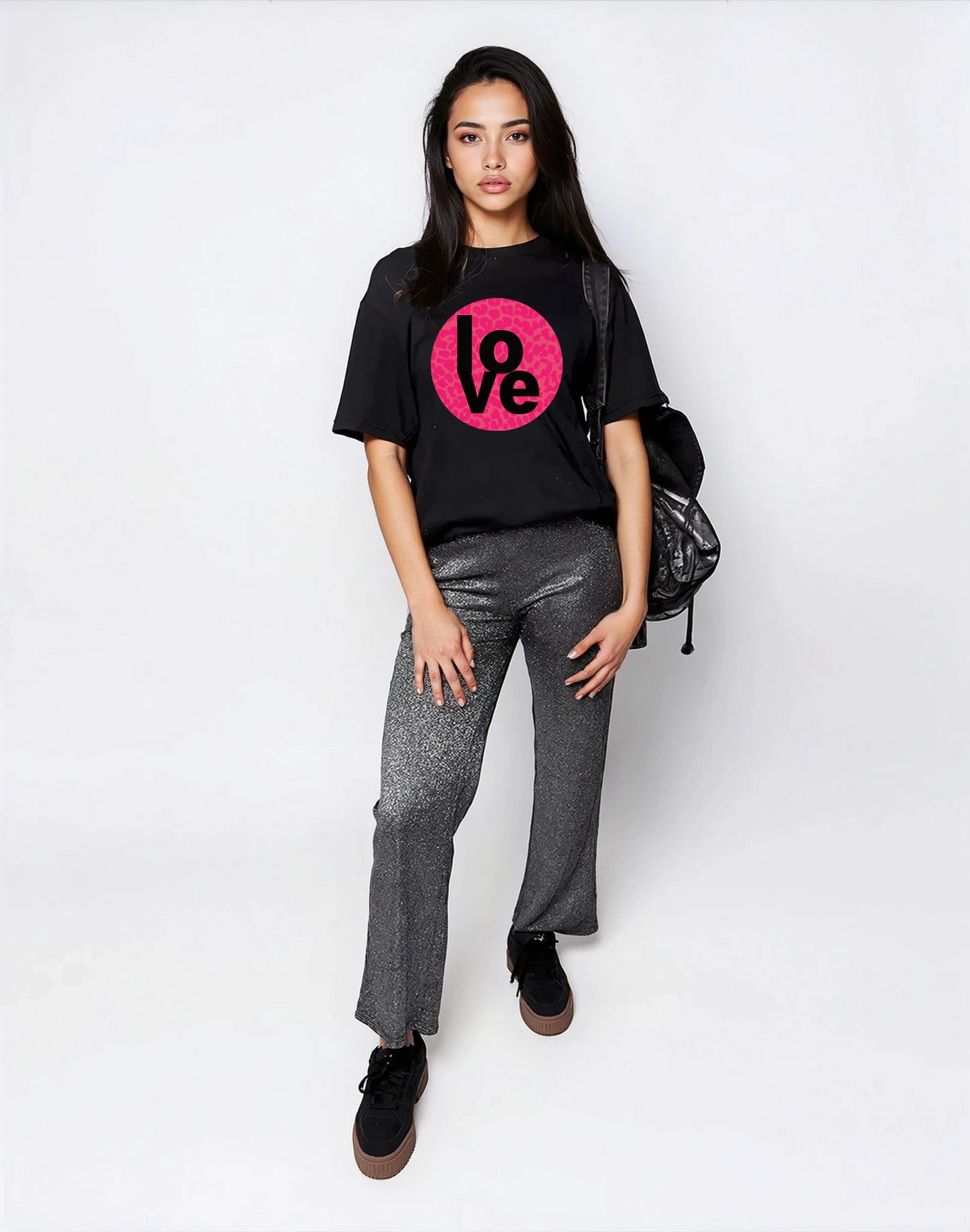 Wild About Love T-Shirt in Black