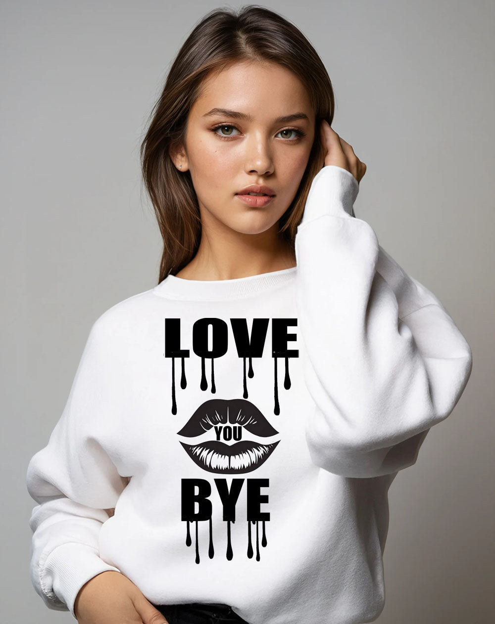 Love you bye Sweatshirt in White
