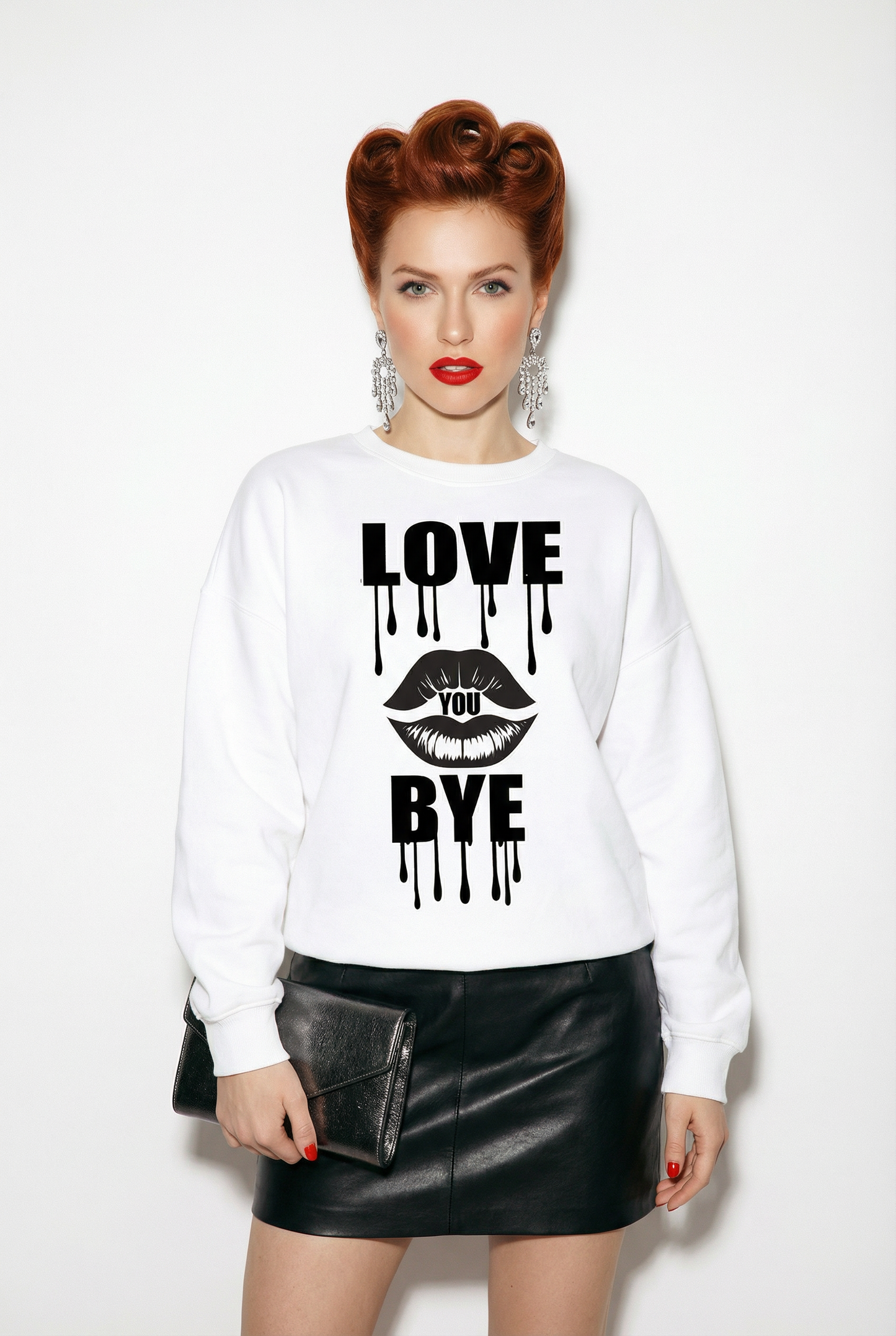 Love you bye Sweatshirt in White