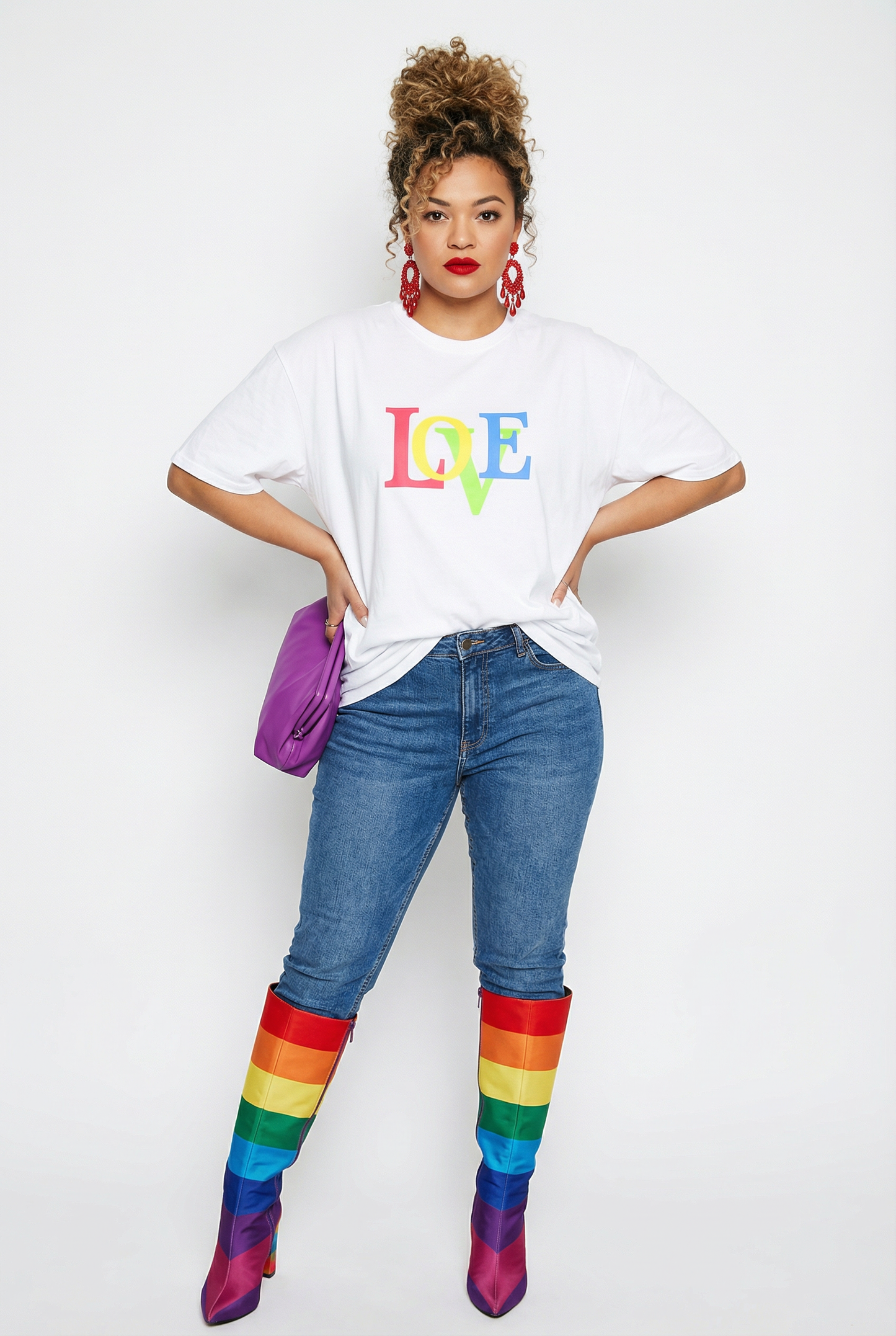 Love Rainbow T-shirt In White
