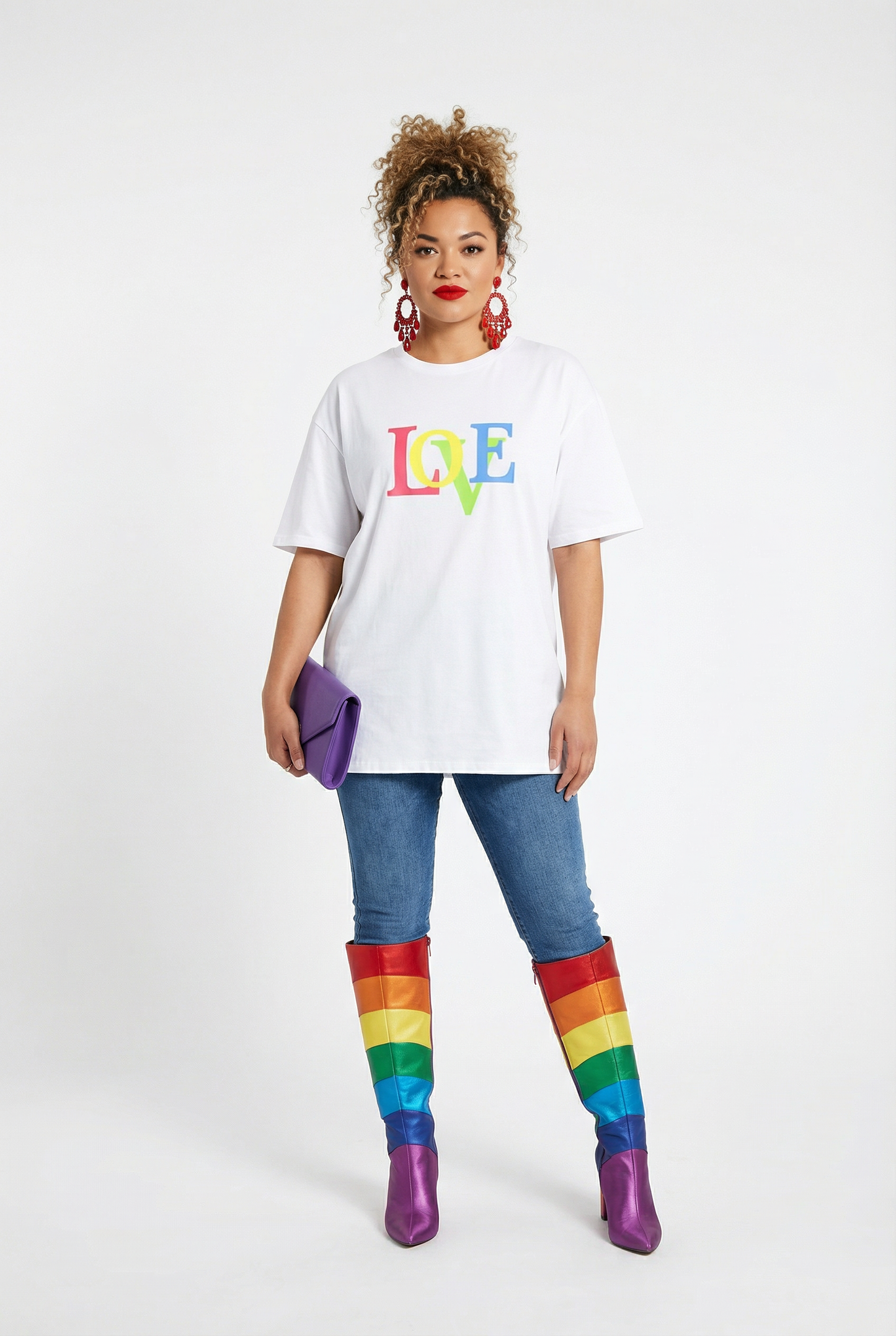 Love Rainbow T-shirt In White