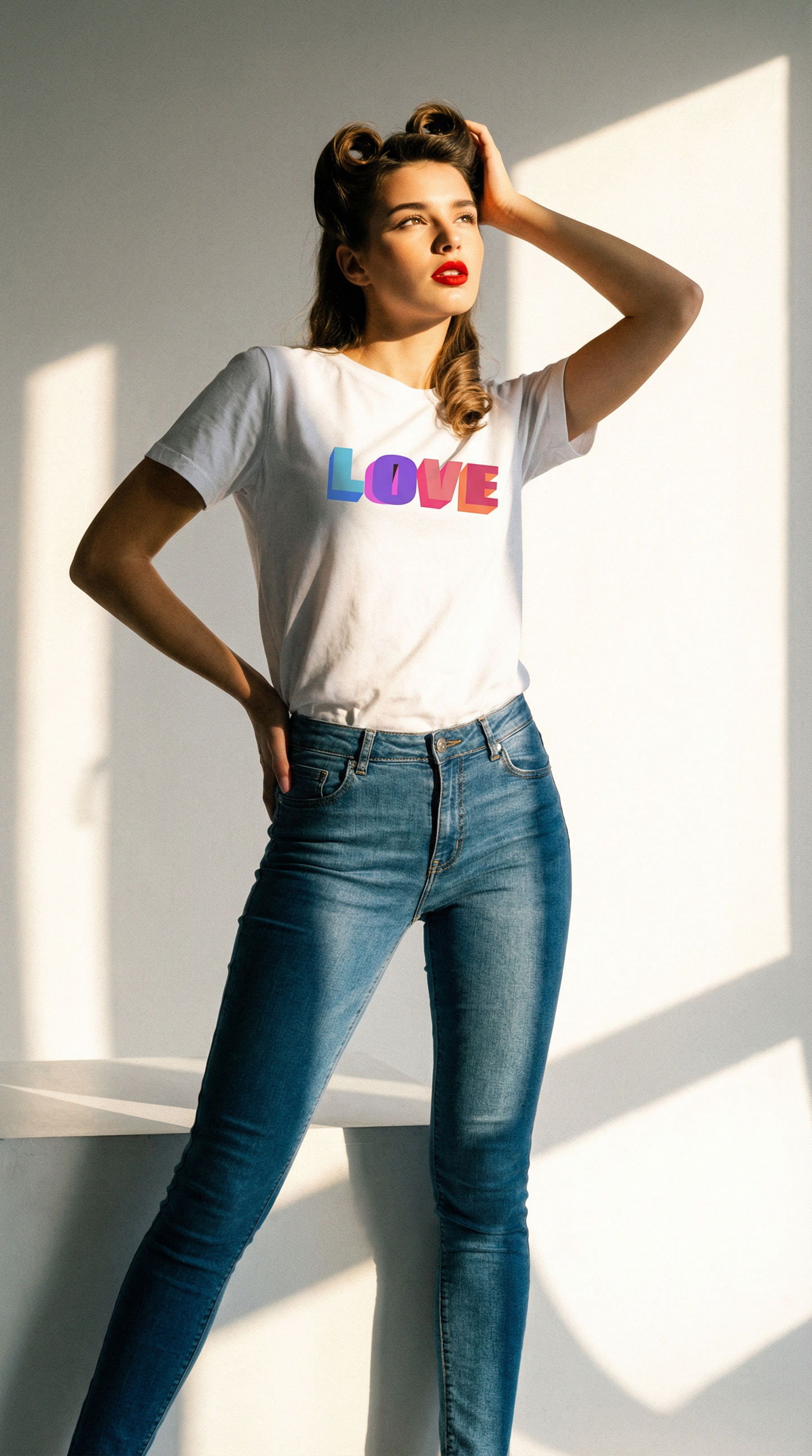 Neon Love In 3D Tshirt