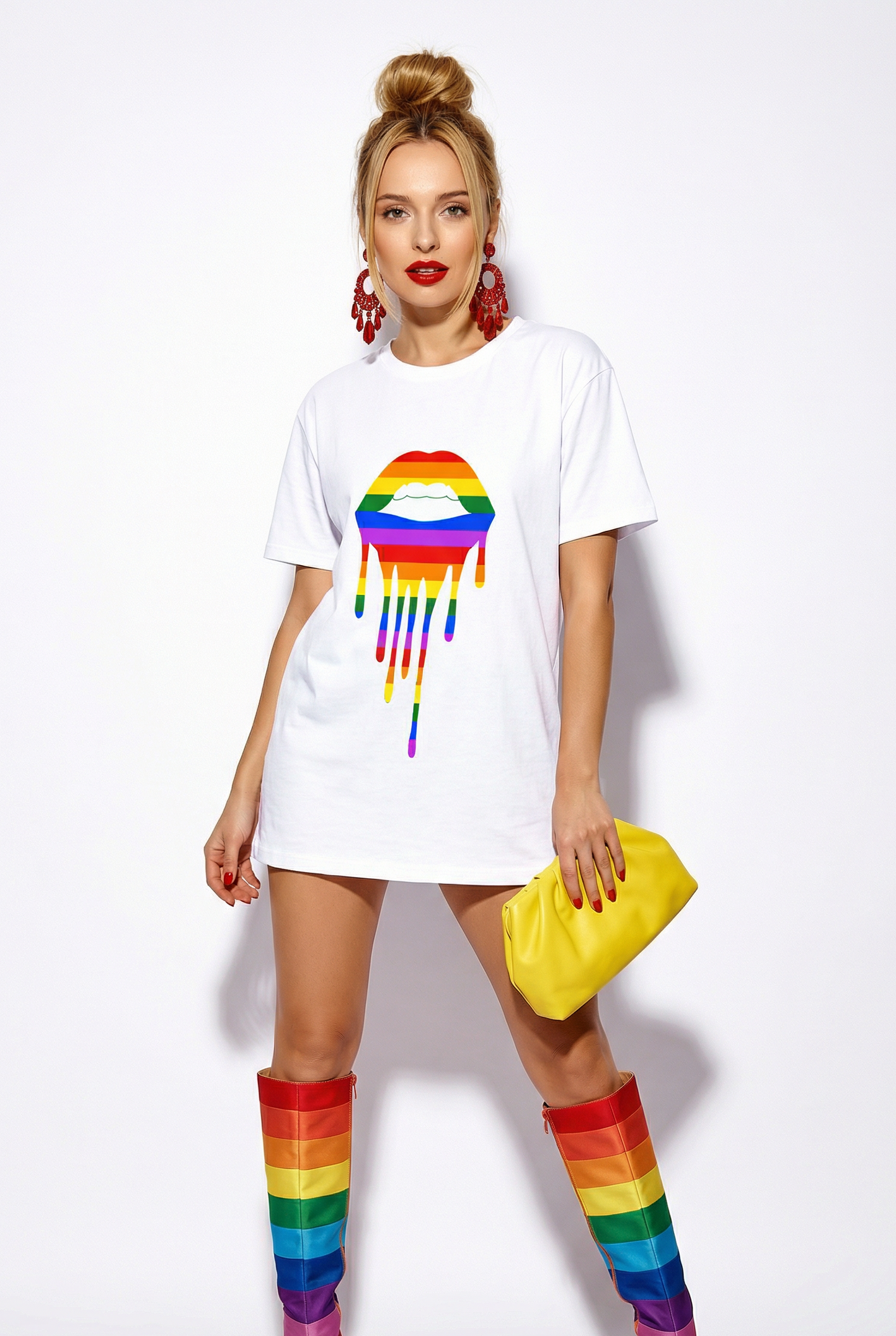 Pride Drip Lip Oversize T-shirt