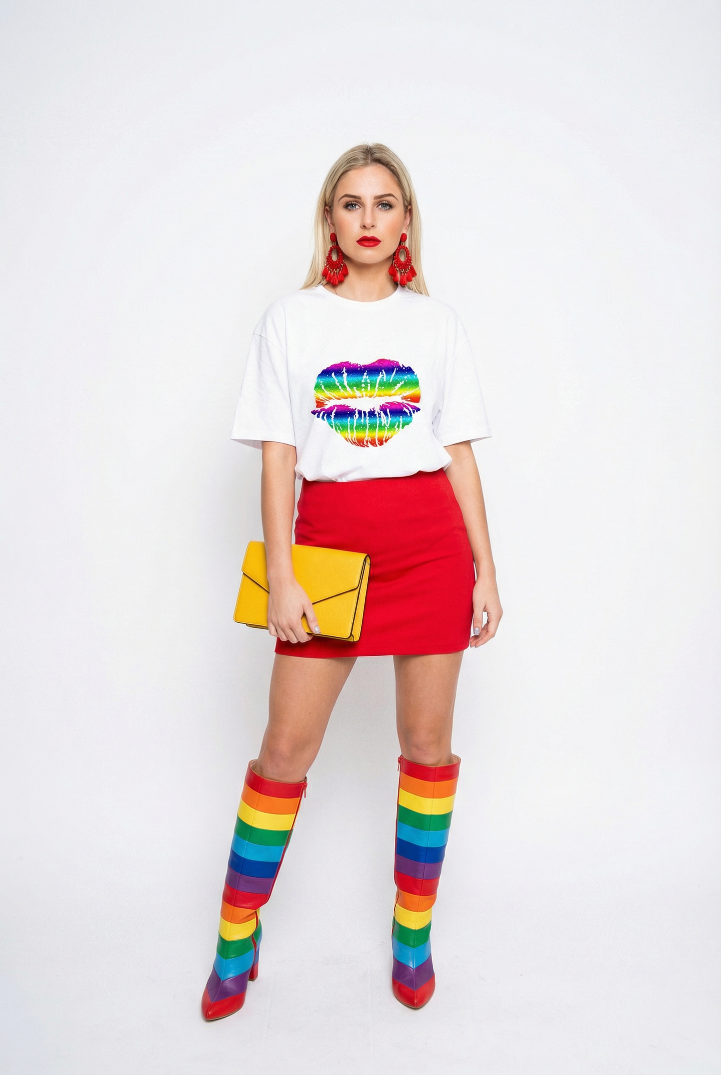 Pride Rainbow Kiss Oversize Tee