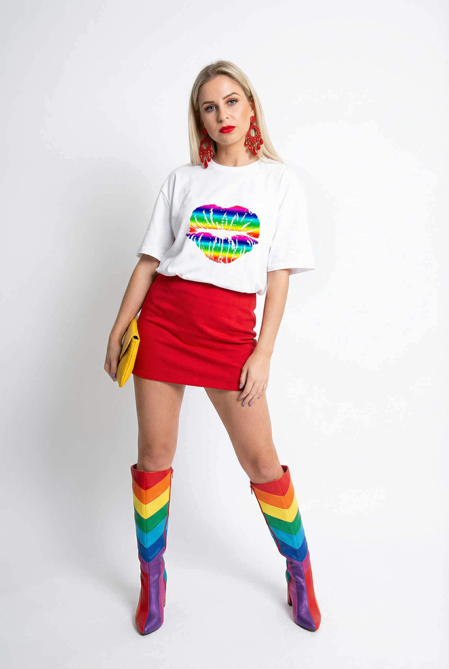 Pride Rainbow Kiss Oversize Tee