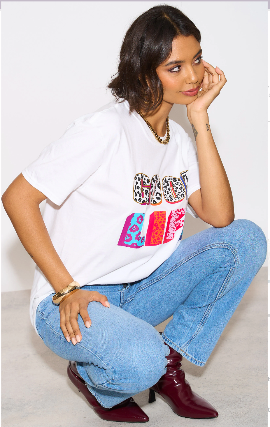 Neon Jungle Good Life Tshirt In White