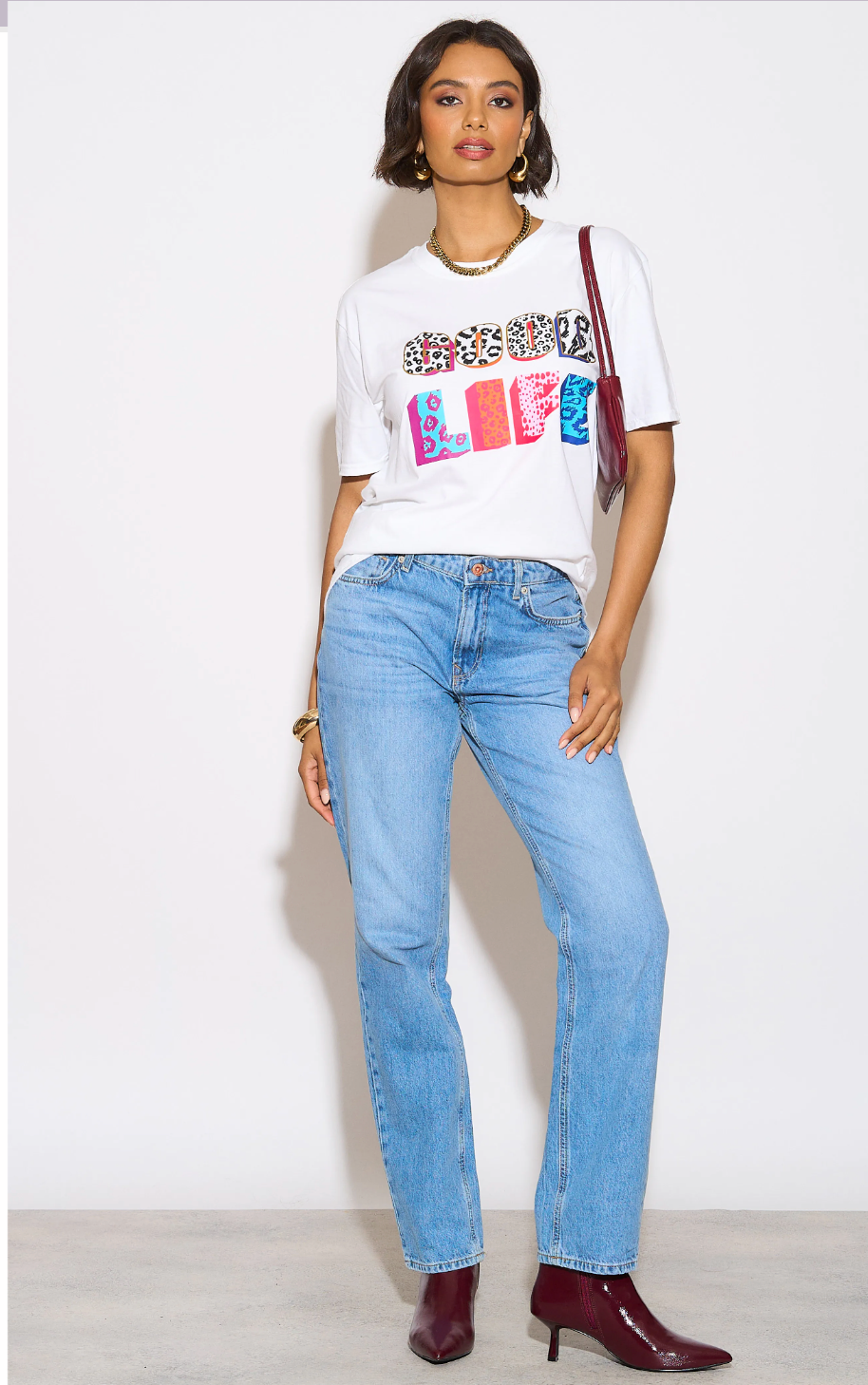 Neon Jungle Good Life Tshirt In White
