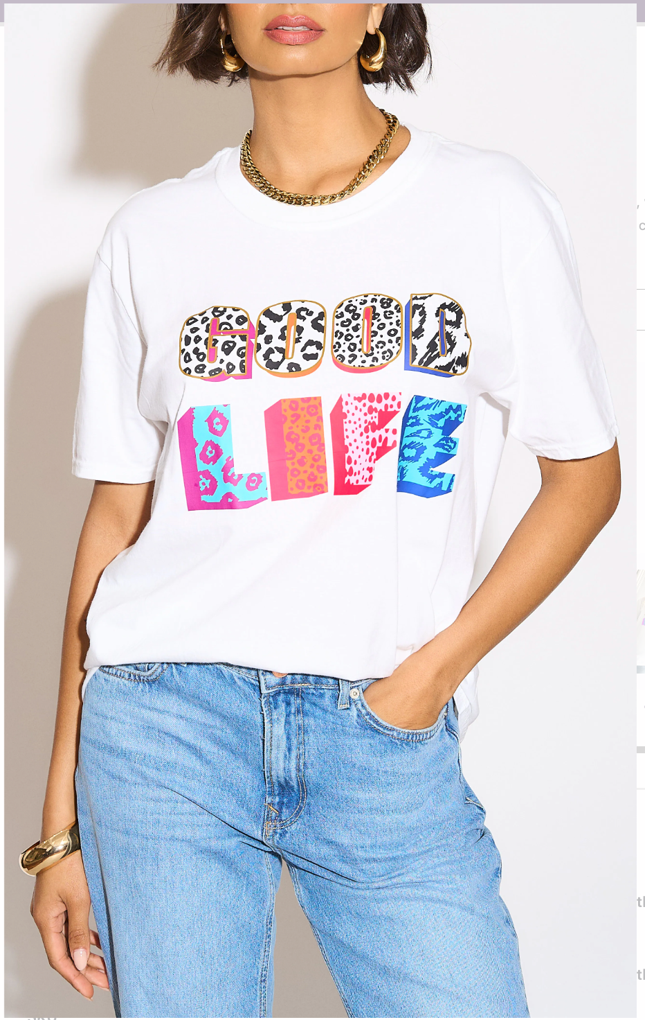 Neon Jungle Good Life Tshirt In White