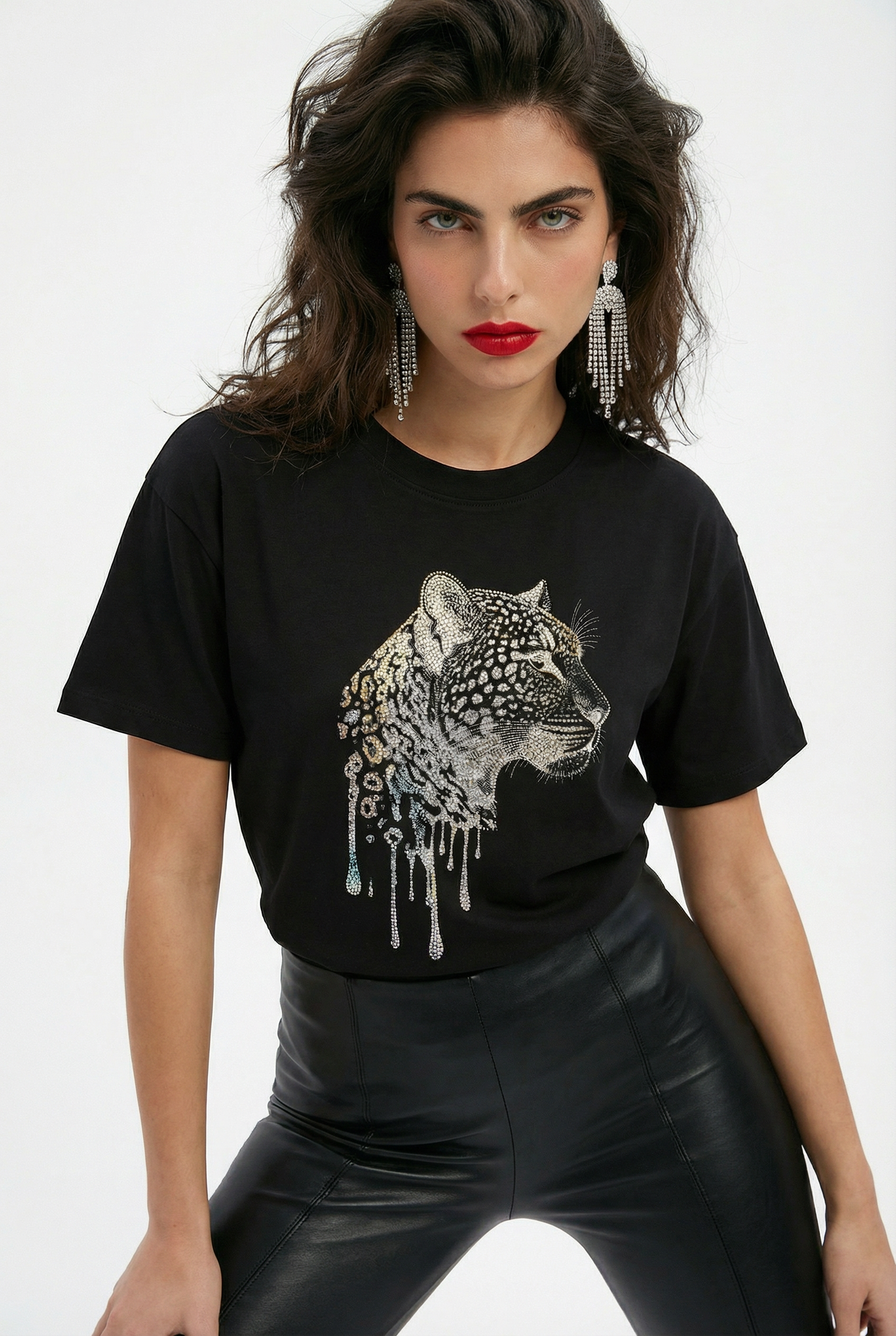 Urban Gold Leopard Drip Tshirt