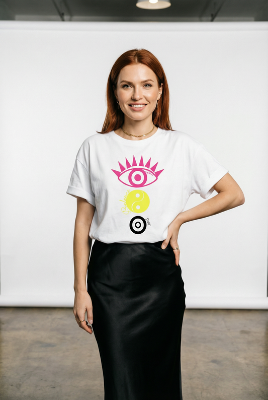 Visionary Neon Guardian Tshirt In White