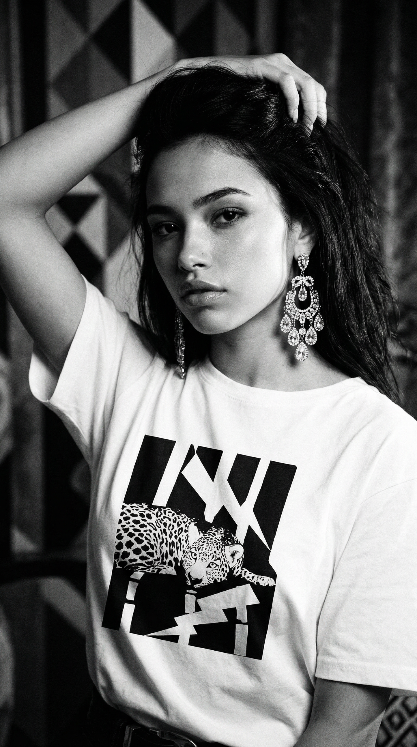 Voltage Leopard Tshirt in White