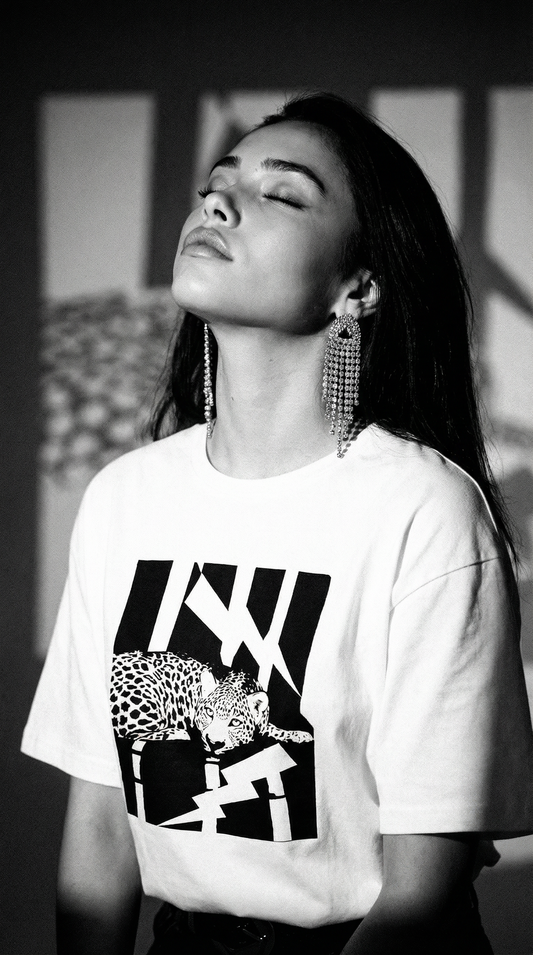Voltage Leopard Tshirt in White