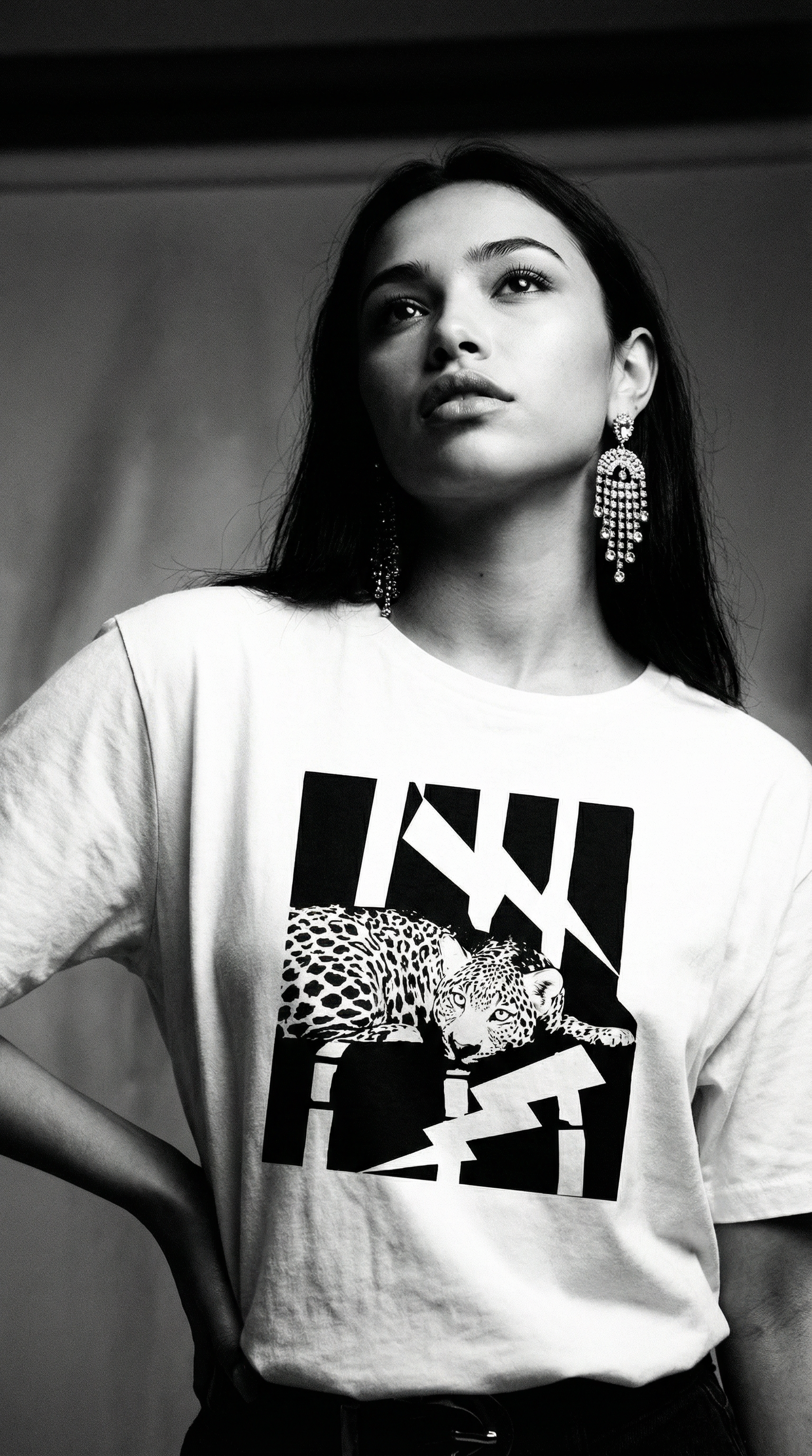 Voltage Leopard Tshirt in White