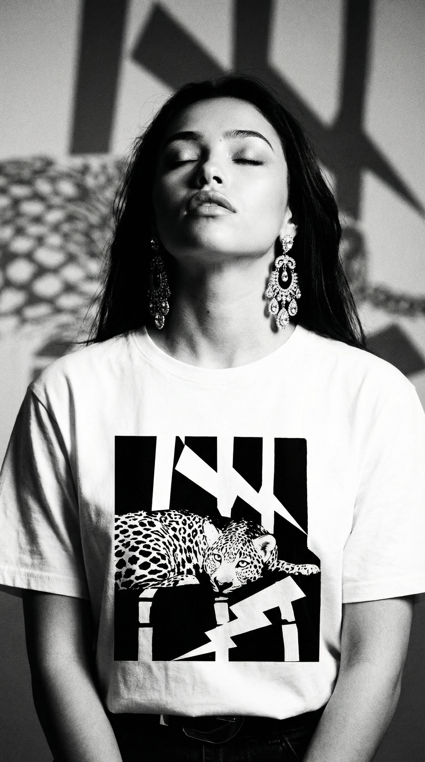 Voltage Leopard Tshirt in White