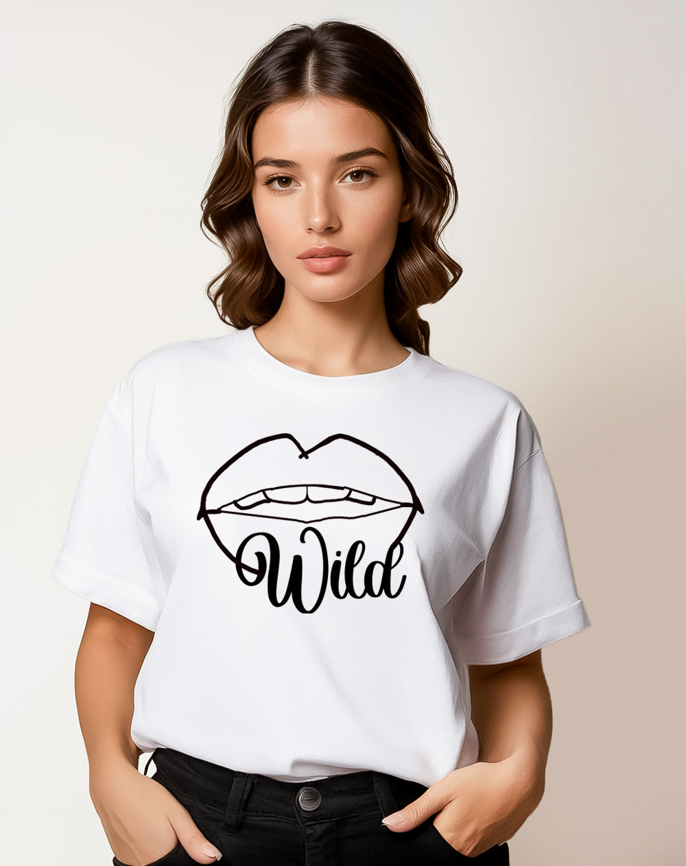 Wild Lip Tshirt In White