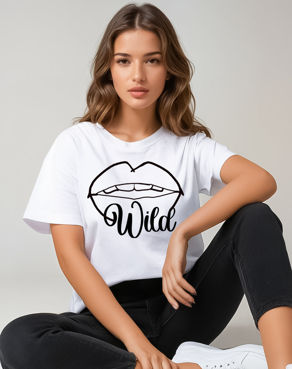 Wild Lip Tshirt In White