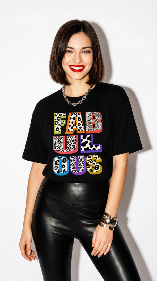 Wildly Fabulous Graphic Text Tshirt