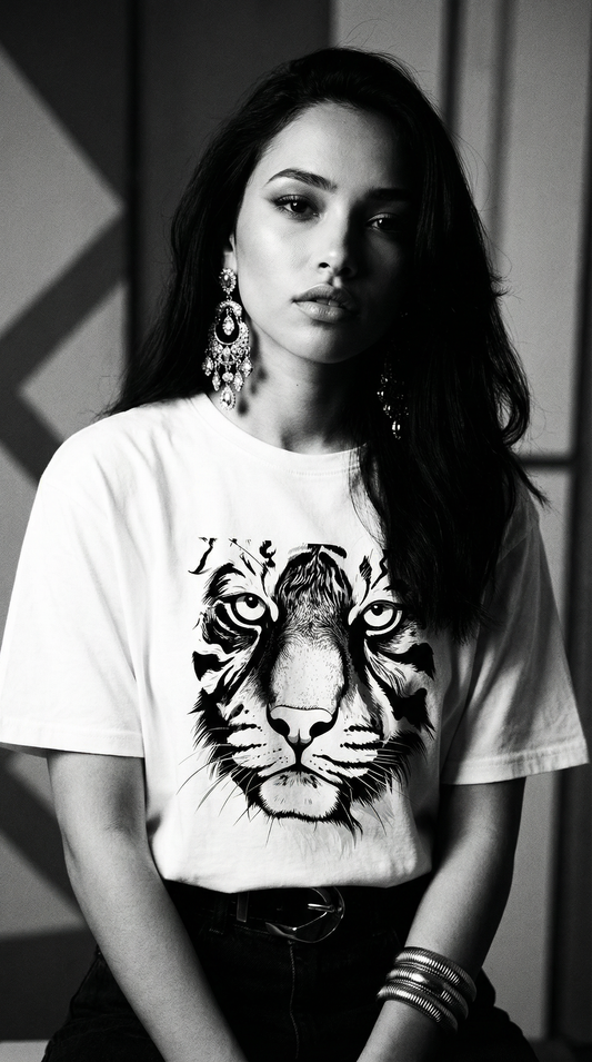 Fierce Tiger T-Shirt in White
