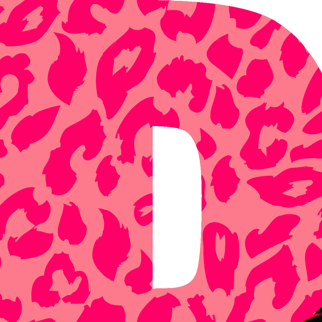 Pink Leopard Love Graphic Tshirt in White