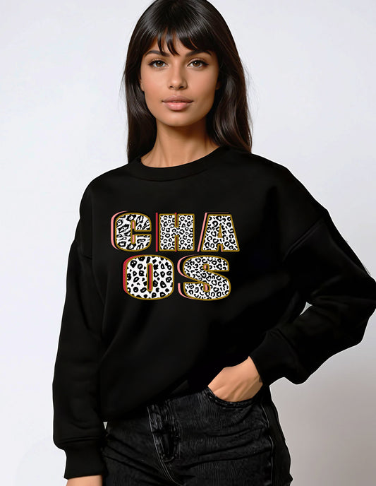 Wild Chaos Graphic Sweatshirt In Black