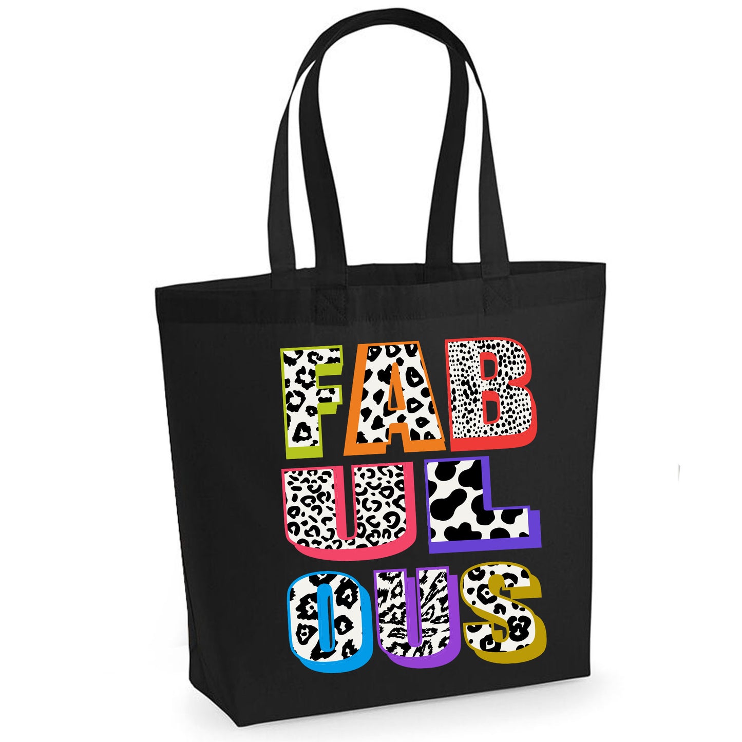 Fabulous Neon Tote Bag In Black