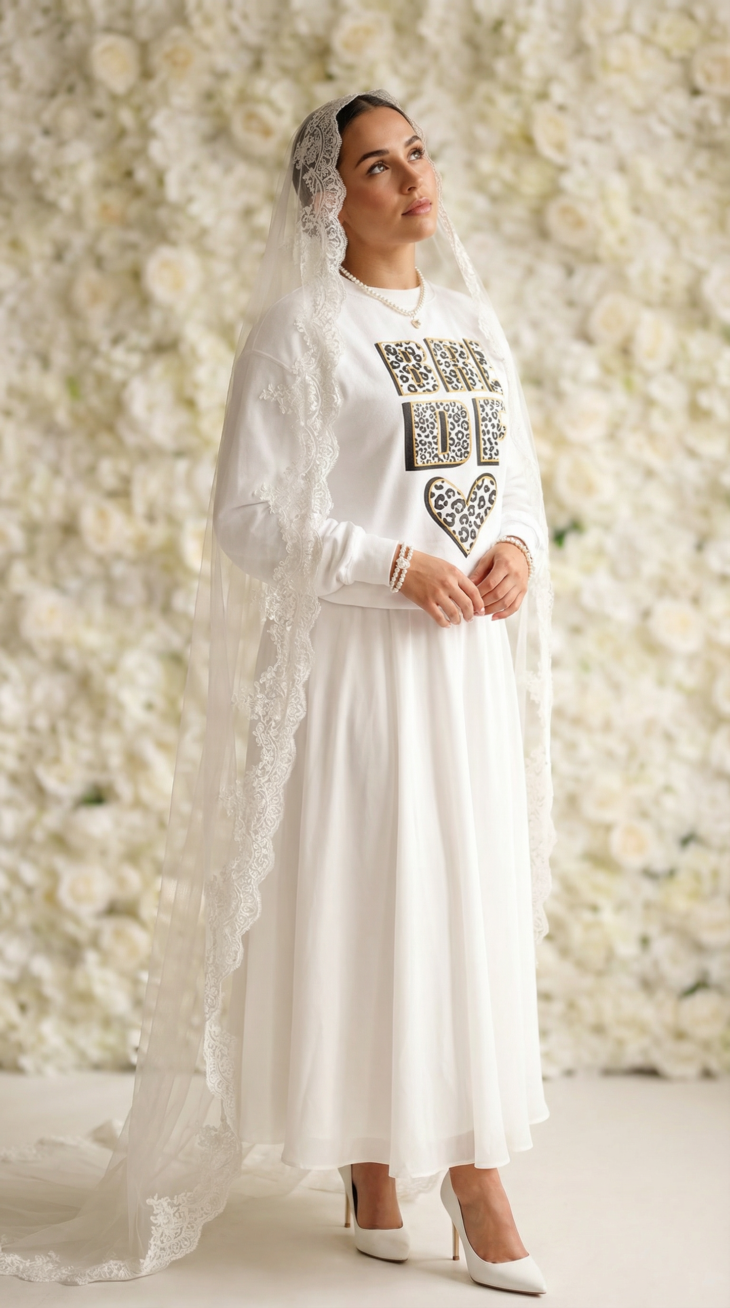 Happily Ever Wild Leopard Bride Sweatshirt