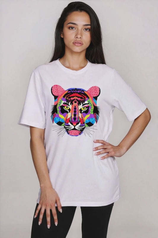 Mosaic Leopard Tiger Tee