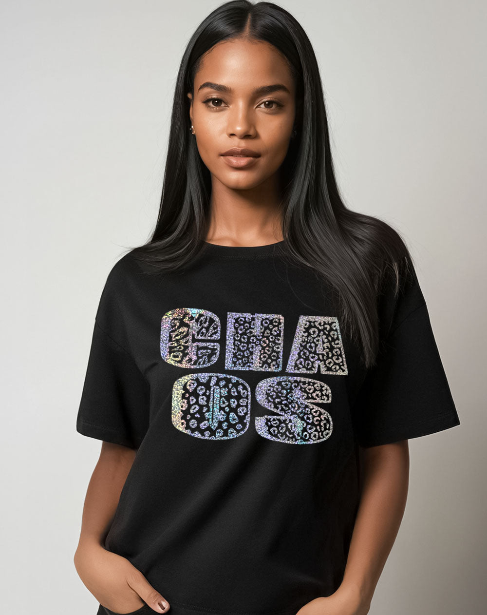 Wild Chaos Graphic Tshirt In Black