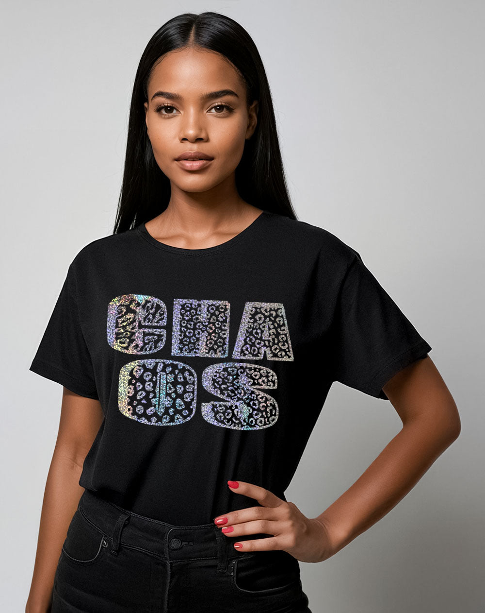 Wild Chaos Graphic Tshirt In Black