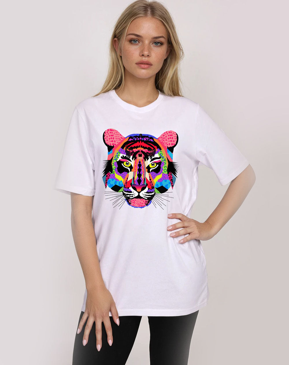 Mosaic Leopard Tiger Tee