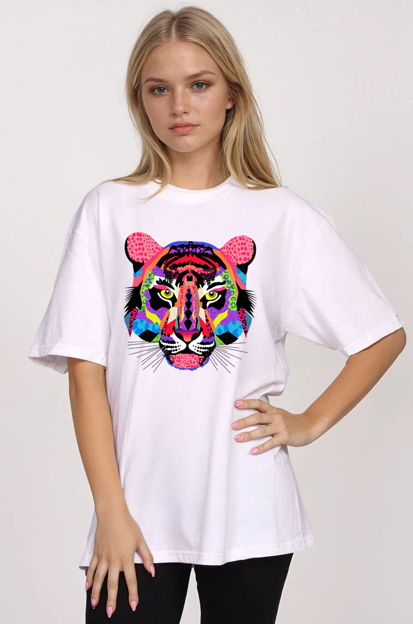 Mosaic Leopard Tiger Tee
