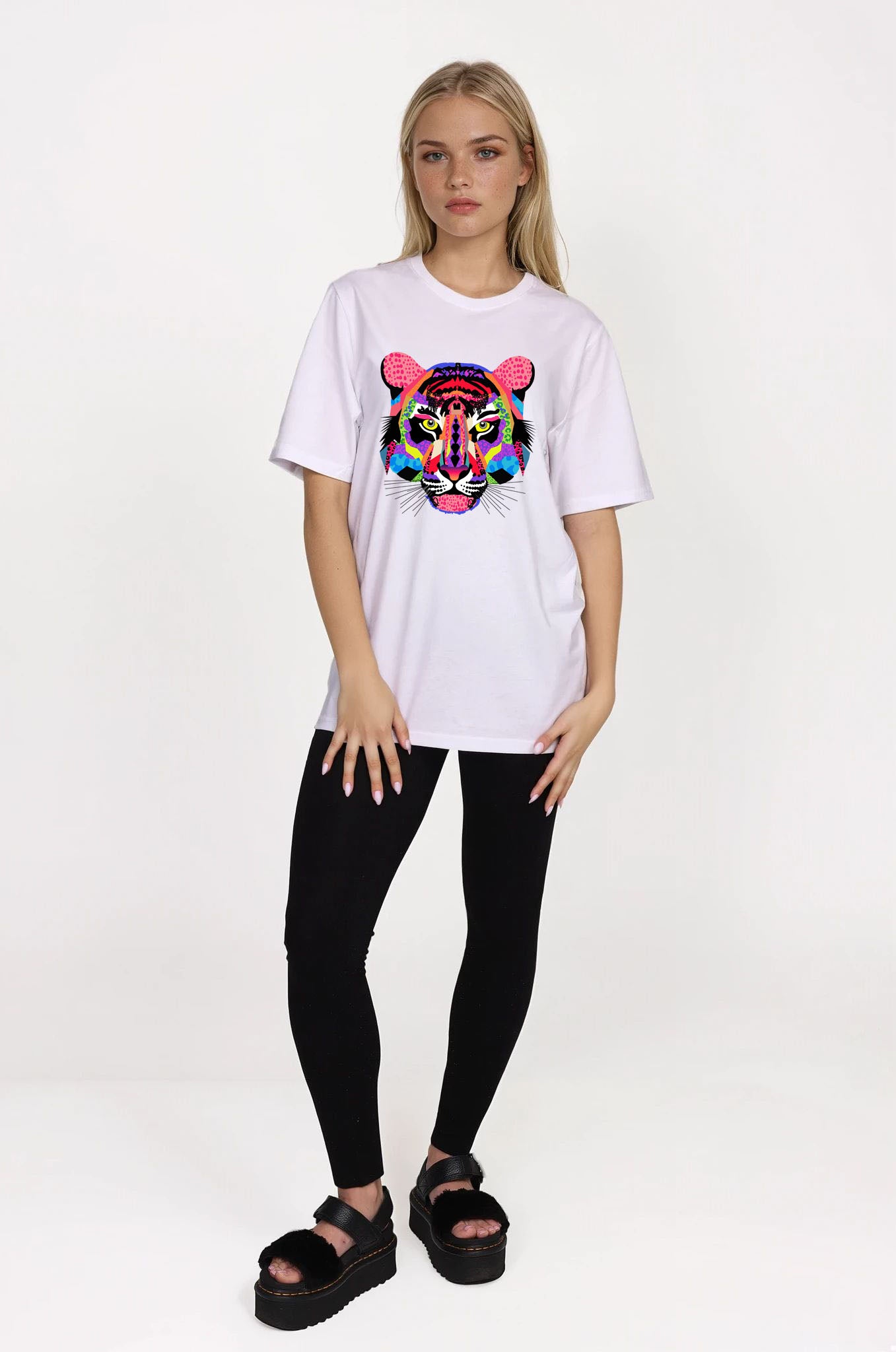 Mosaic Leopard Tiger Tee
