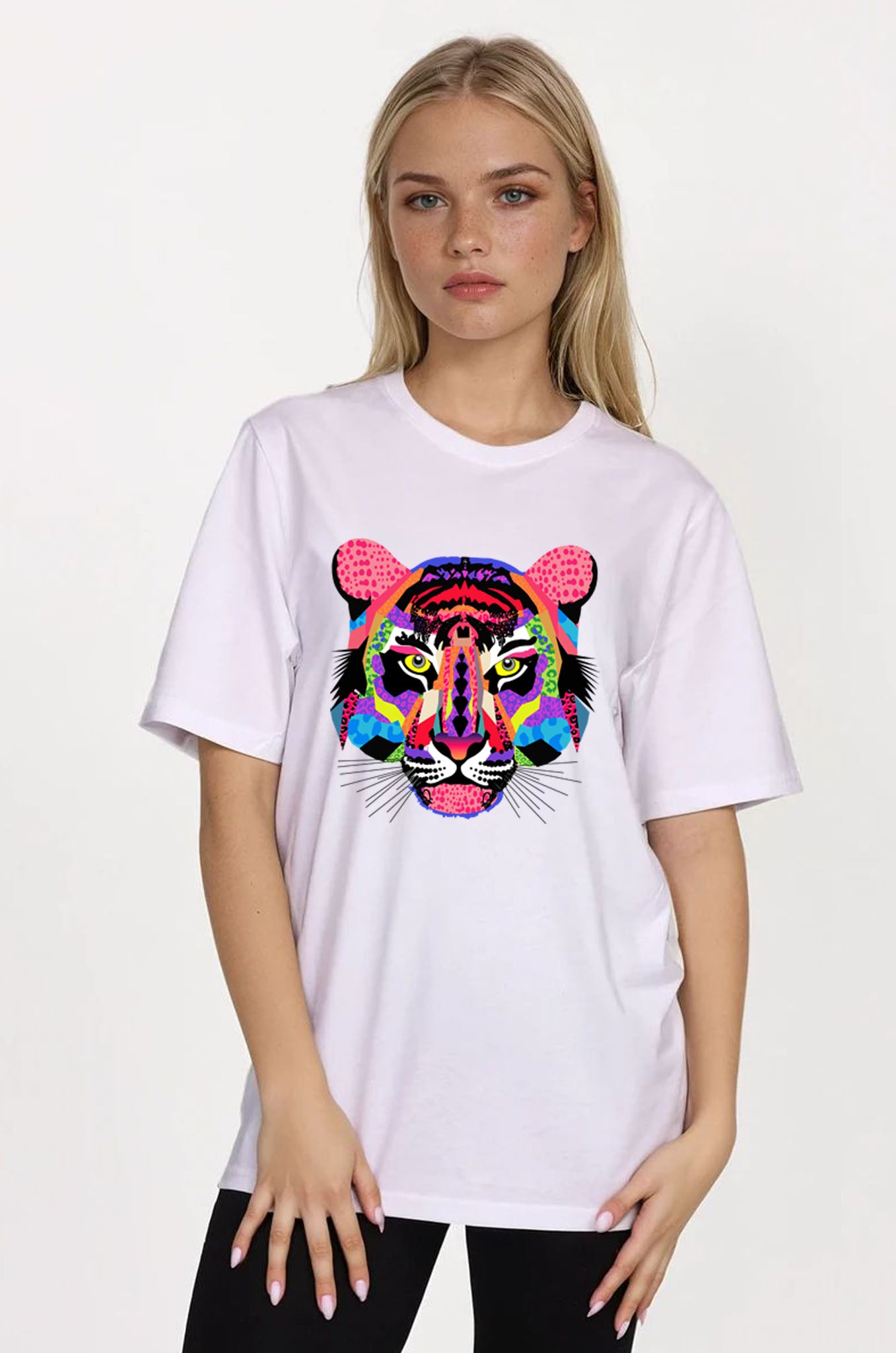 Mosaic Leopard Tiger Tee