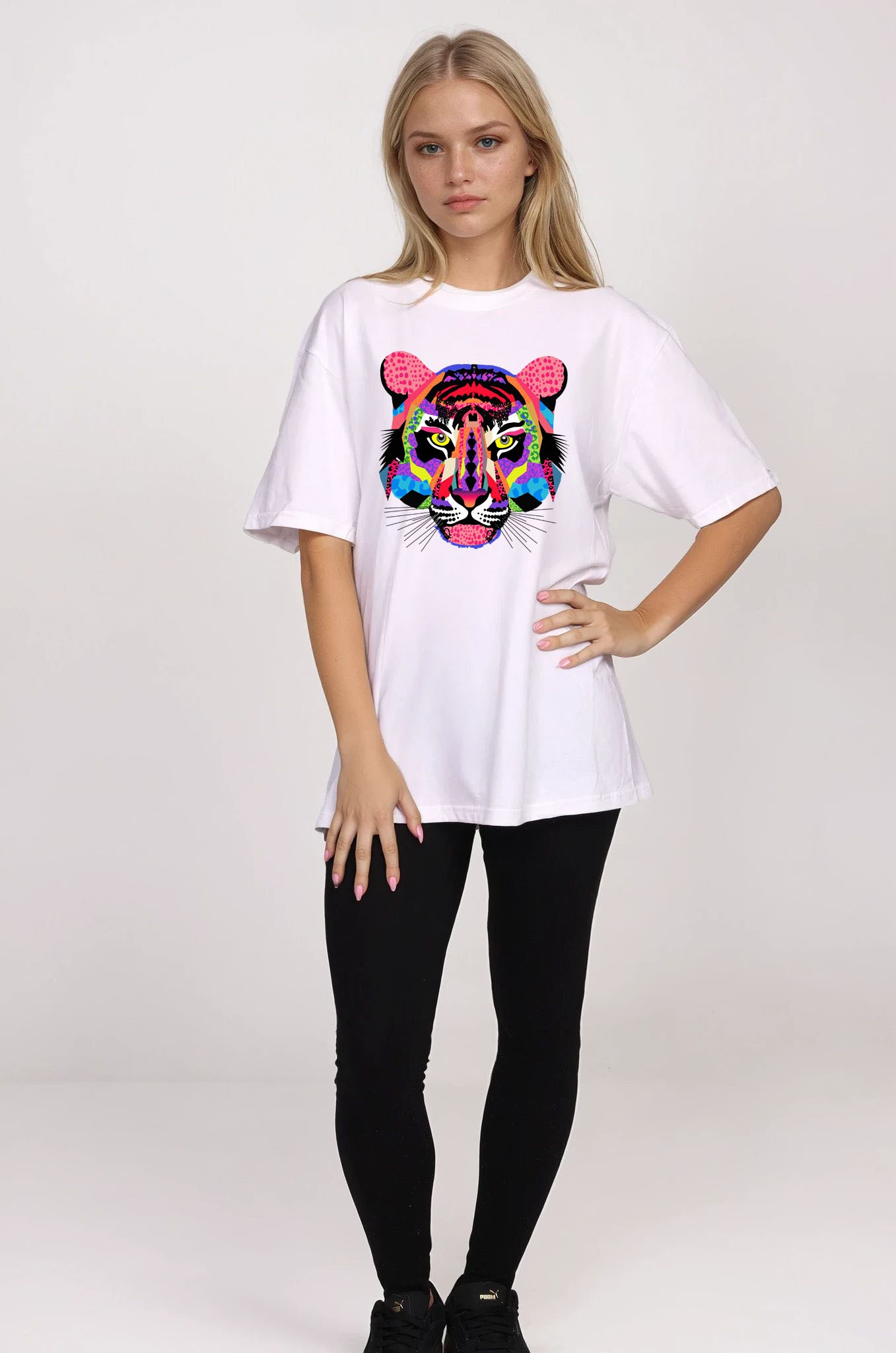 Mosaic Leopard Tiger Tee