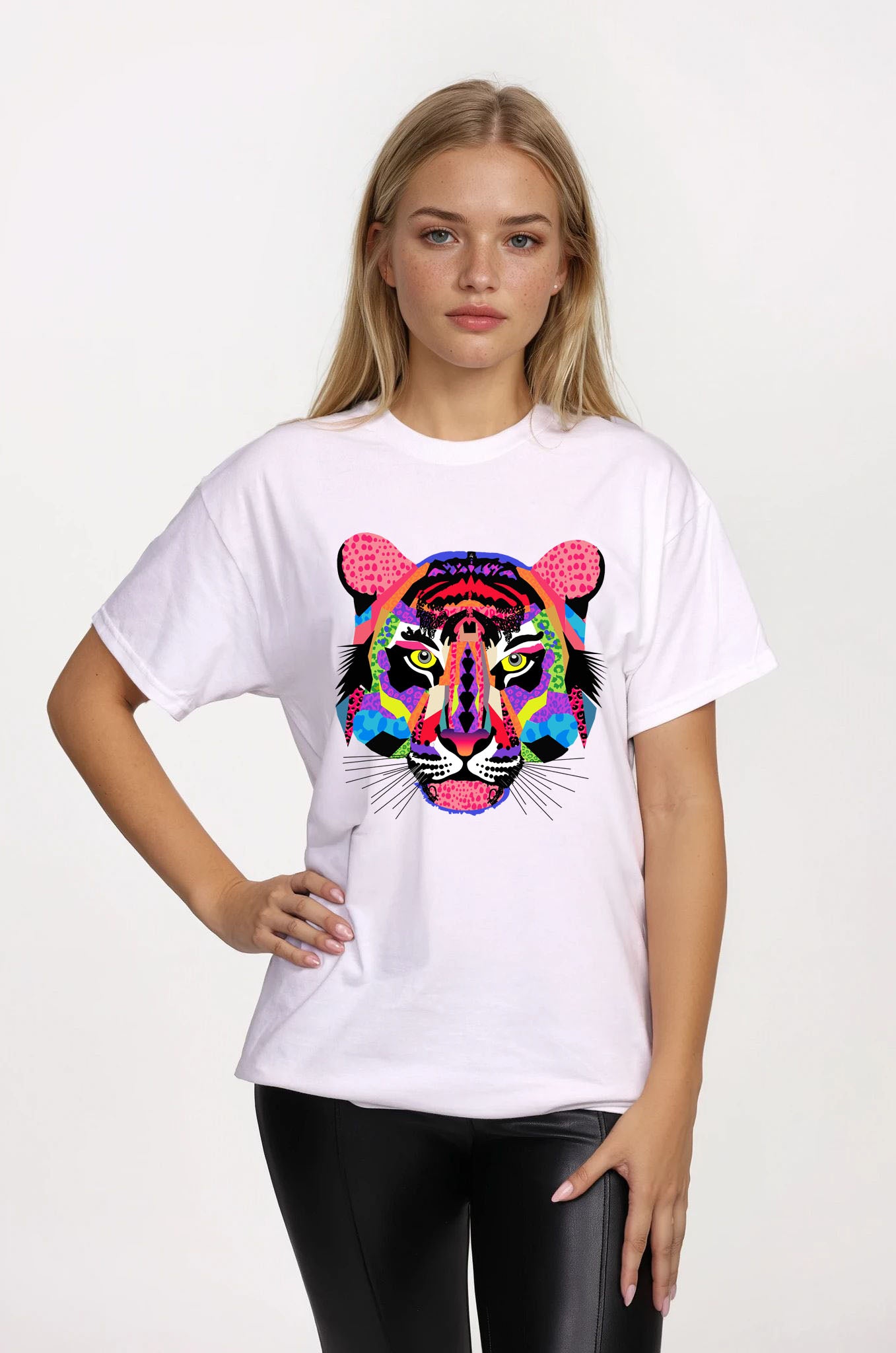 Mosaic Leopard Tiger Tee