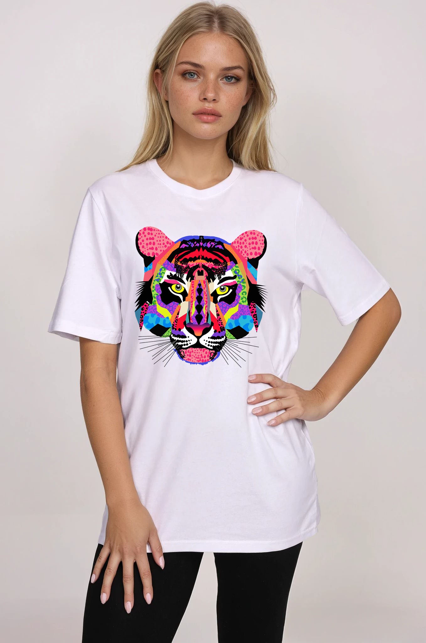 Mosaic Leopard Tiger Tee
