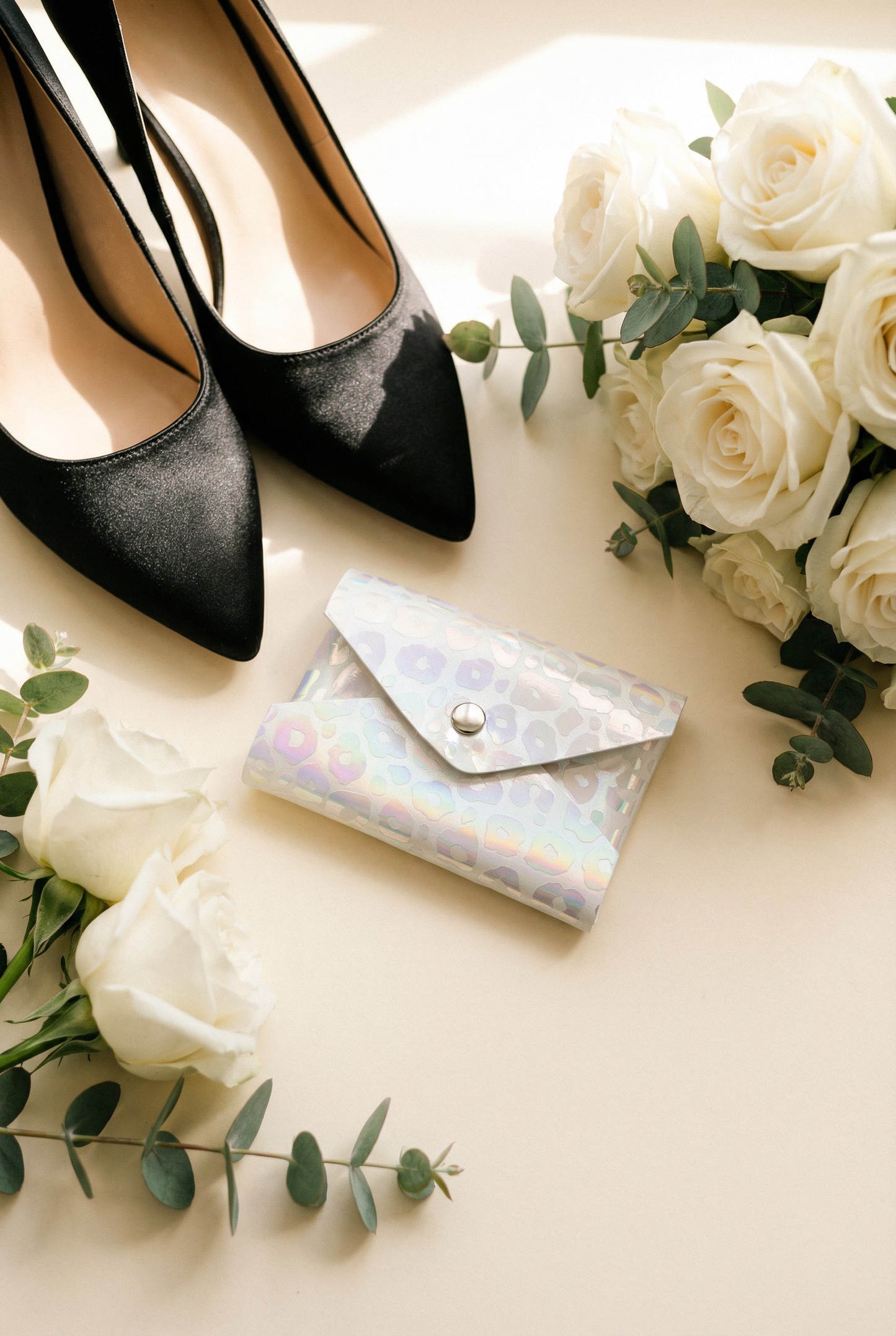 Iridescent Leopard Envelope Card Holder