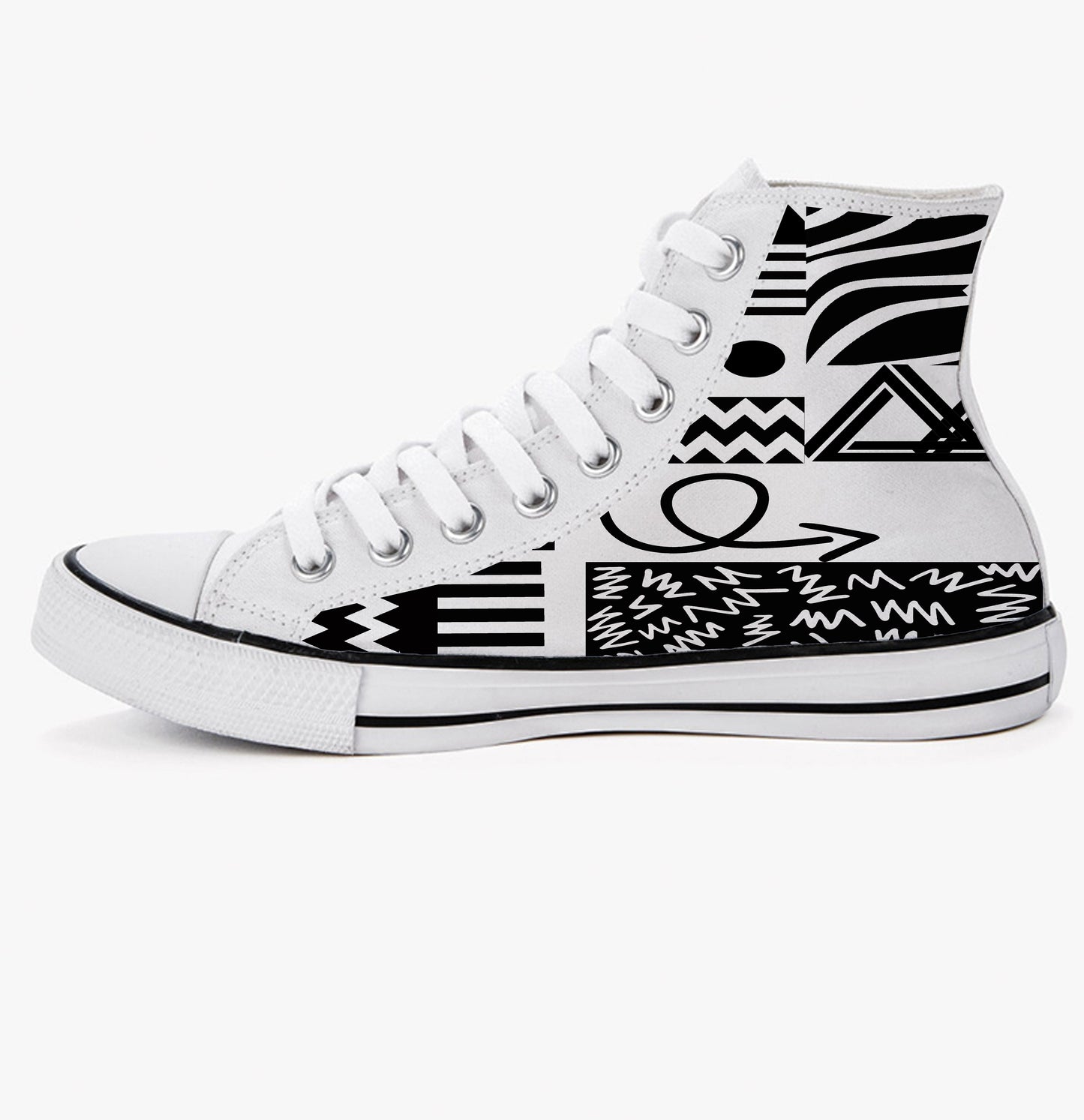Abstract printed Trainers in monochrome