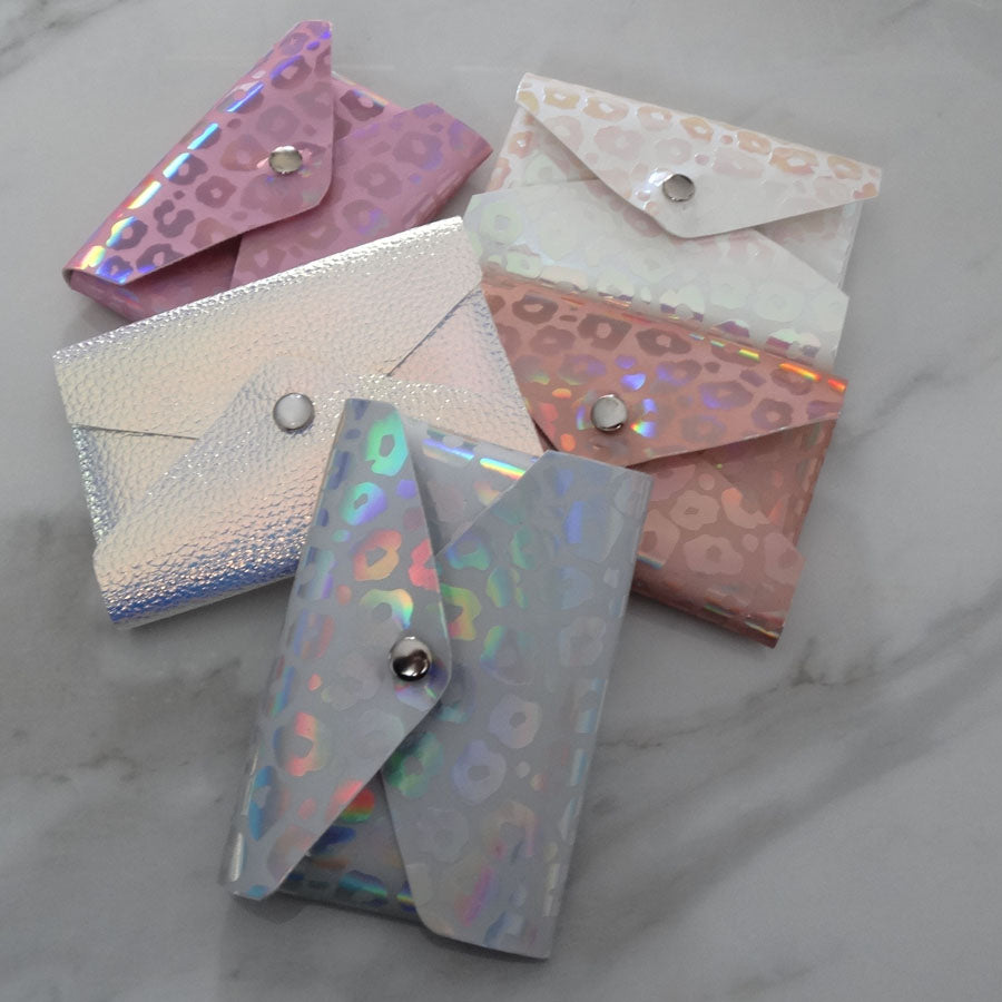 Iridescent Leopard Envelope Card Holder