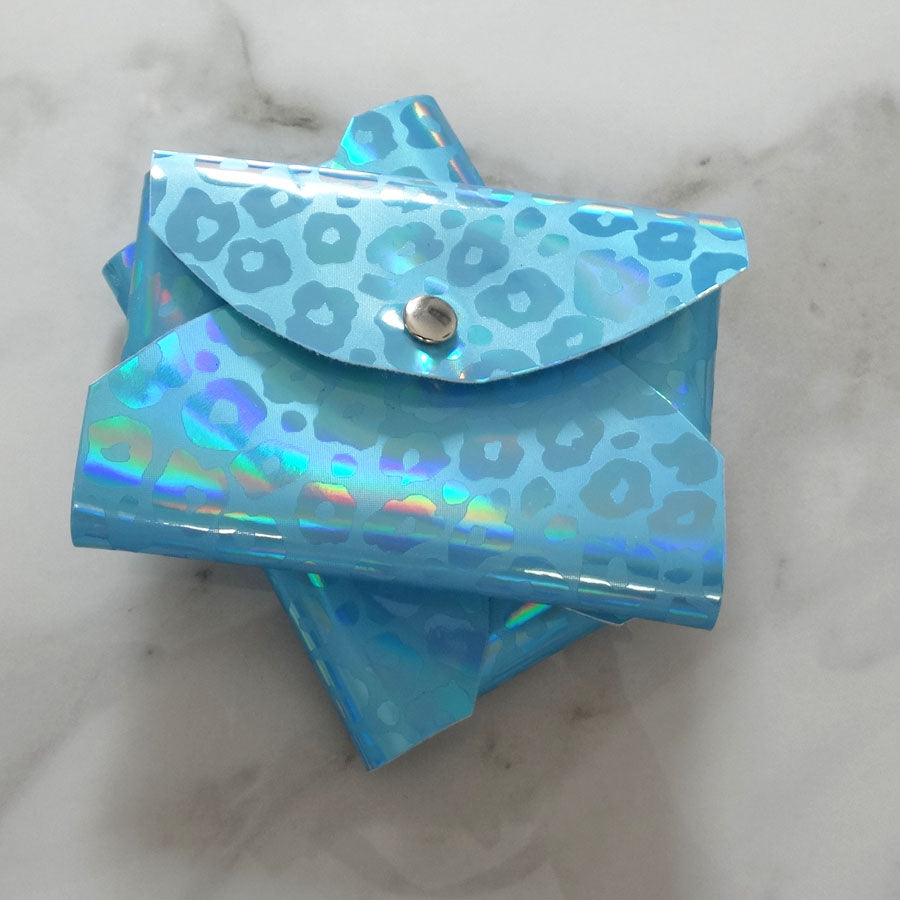 Iridescent Leopard Curved Envelope Card Holder