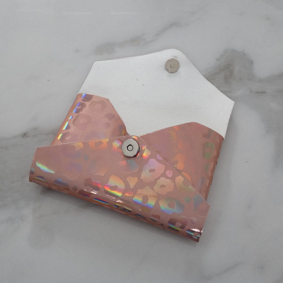 Iridescent Leopard Envelope Card Holder