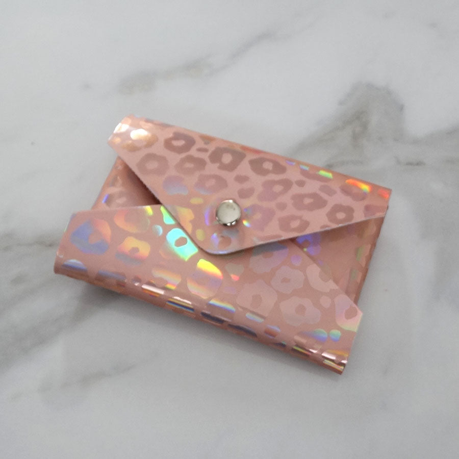 Iridescent Leopard Envelope Card Holder