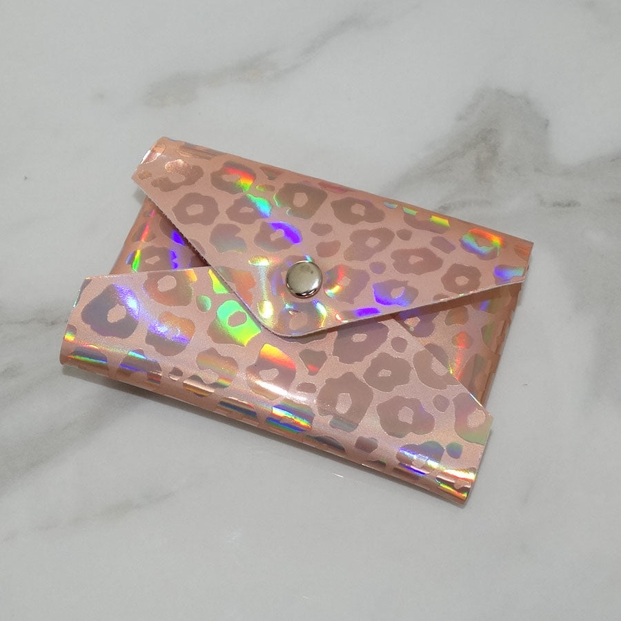 Iridescent Leopard Envelope Card Holder