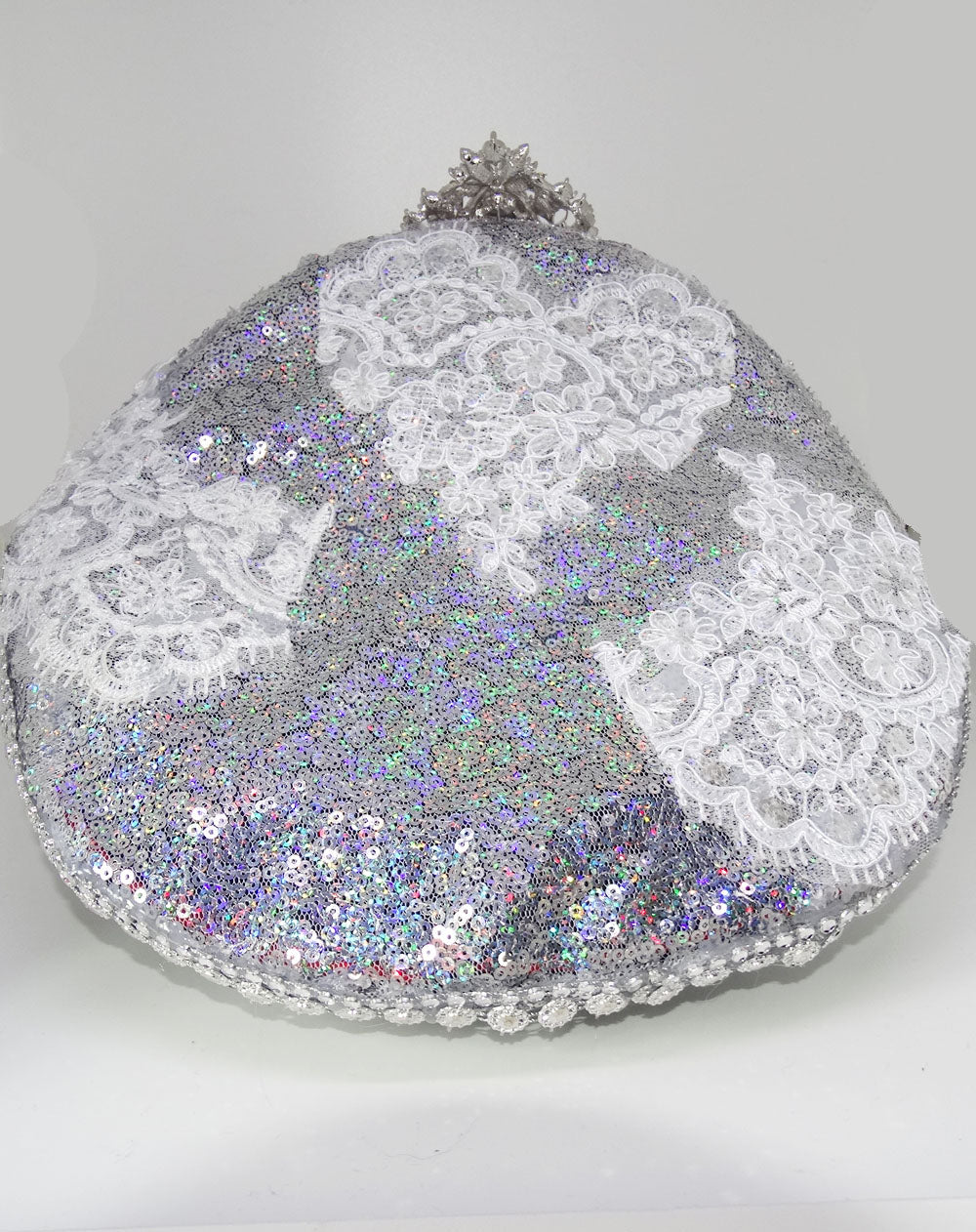 Silver Holographic Bridal Hen Festival Hat For The Bride