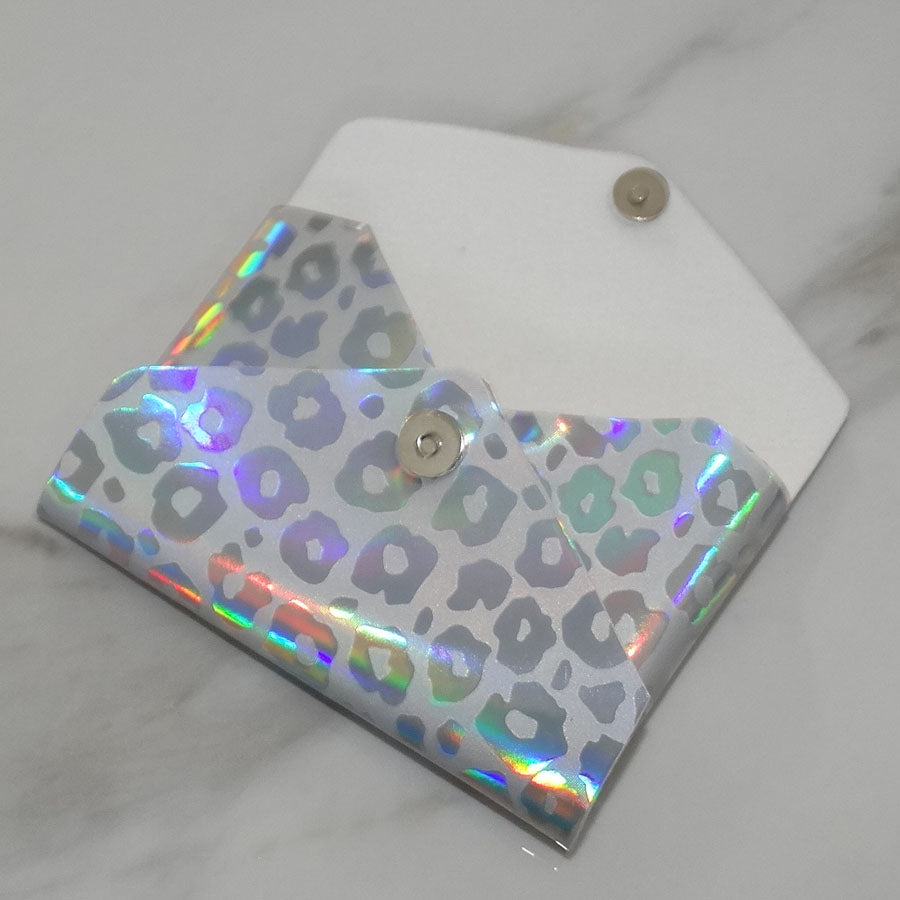 Iridescent Leopard Envelope Card Holder