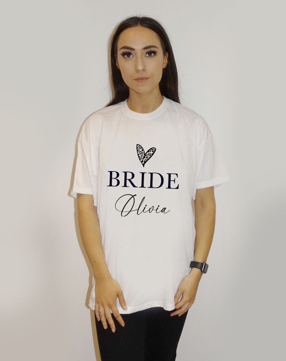 Personalised Name Bridal Slogan Tshirt n White