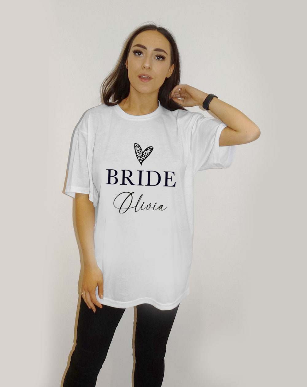 Personalised Name Bridal Slogan Tshirt n White